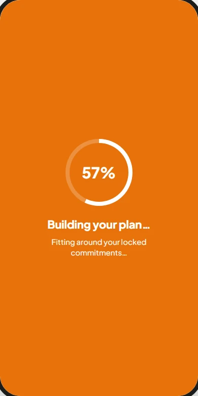 Ganzy automatically building a weekly plan